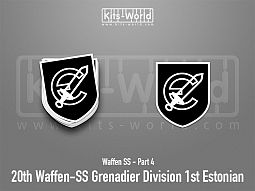 Kitsworld SAV Sticker - Waffen SS - 20th Waffen-SS Grenadier Division 1st Estonian 